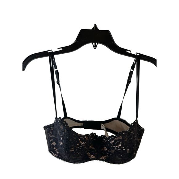 B.tempted 34C bra black lace pink lined 953144 - Picture 1 of 5